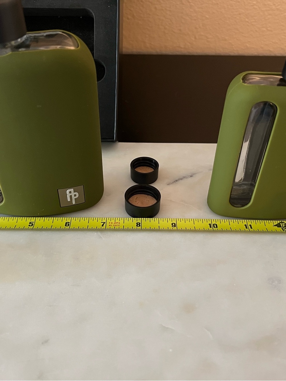Green Travel Coffee Flask Set - Olive Green Coffee Accessory